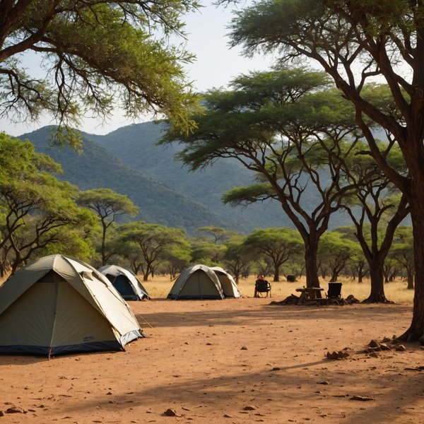 Quelles sont les meilleures pratiques pour camper en région de savane pendant la saison sèche?