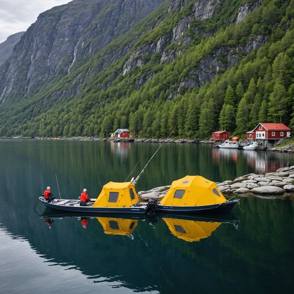 Comment organiser un camping pour une expédition de pêche en haute mer en région de fjords?