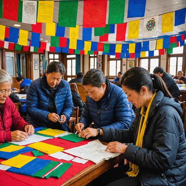 Quelles croisières offrent des ateliers de fabrication de drapeaux de prière tibétains ?