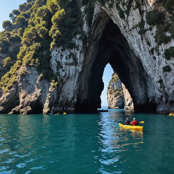Comment découvrir les grottes marines en kayak sur la côte amalfitaine, Italie?